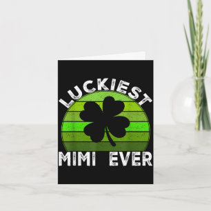 Luckiest mimi shamrocks lucky st patrick's day card