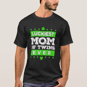 Luckiest Mom Of Twins Ever Pregnancy Announcement T-Shirt
