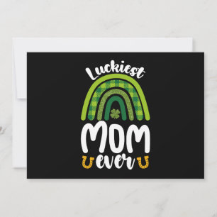 Luckiest Mum Ever Family St Patrick's Day Invitation