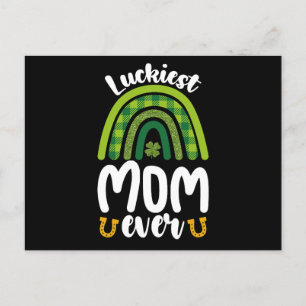 Luckiest Mum Ever Family St Patrick's Day Postcard