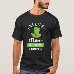 Luckiest Mum Of Twins Ever Pregnancy Announcement  T-Shirt