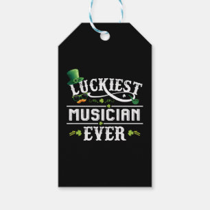 Luckiest Musician Ever Leprechaun St Patrick Day Gift Tags