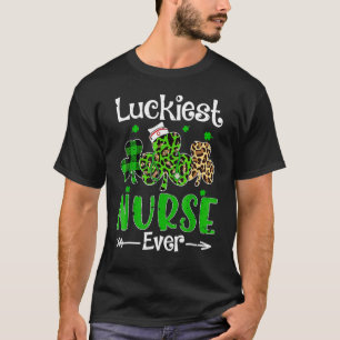 Luckiest Nurse Ever Nursing St Patricks Day Shamro T-Shirt