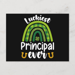 Luckiest Principal Ever School St Patrick's Day Postcard