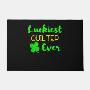 Luckiest Quilter Ever Patricks Day Irish Quilting Doormat