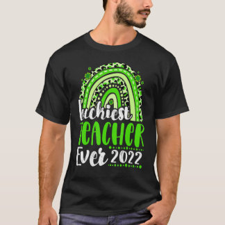Luckiest Teacher Ever Rainbow Teacher St Patricks  T-Shirt