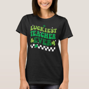 Luckiest Teacher Ever St Patrick's Day Irish Shamr T-Shirt