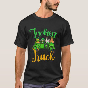 Luckiest Truck St Patrick S Day Leprechaun Chicken T-Shirt