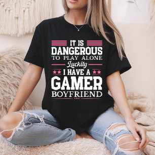 Luckily I Have A Gamer Girlfriend Funny Couple T-Shirt