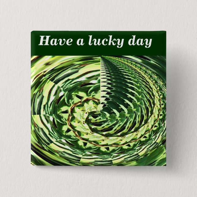 Lucky_ 15 Cm Square Badge (Front)
