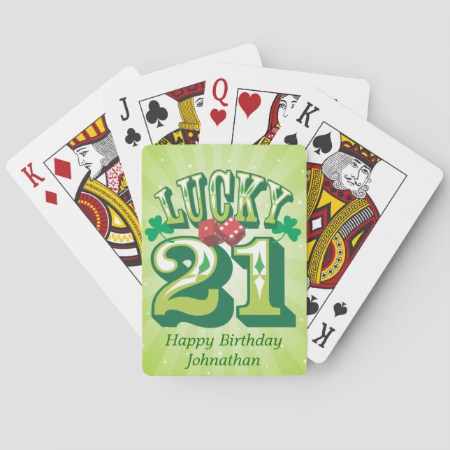 Lucky 21 Custom Playing Cards (Back)