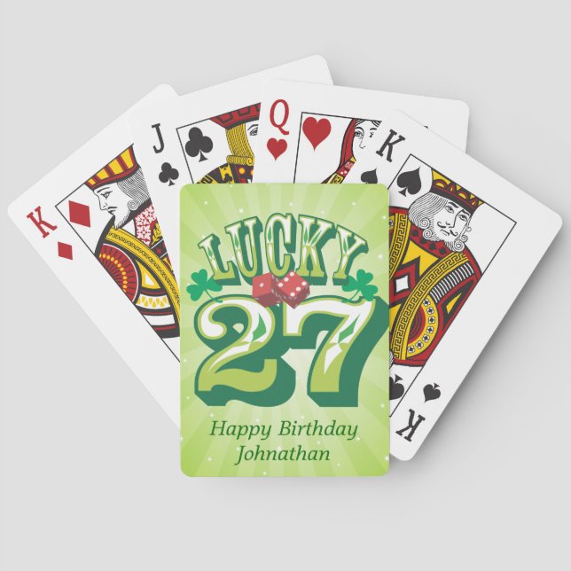 Lucky 27 Custom Playing Cards (Back)