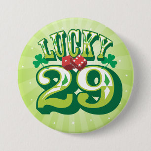 Lucky 29 - Birthday Button Badge Pin