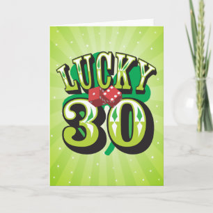 Lucky 30 Birthday Card