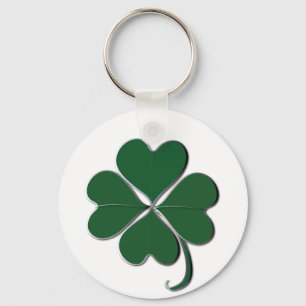Lucky 4 Leaf Clover Key Ring