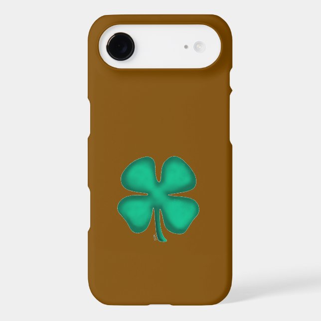 Lucky 4 Leaf Irish Clover brown iPhone 17 Air case (Back)