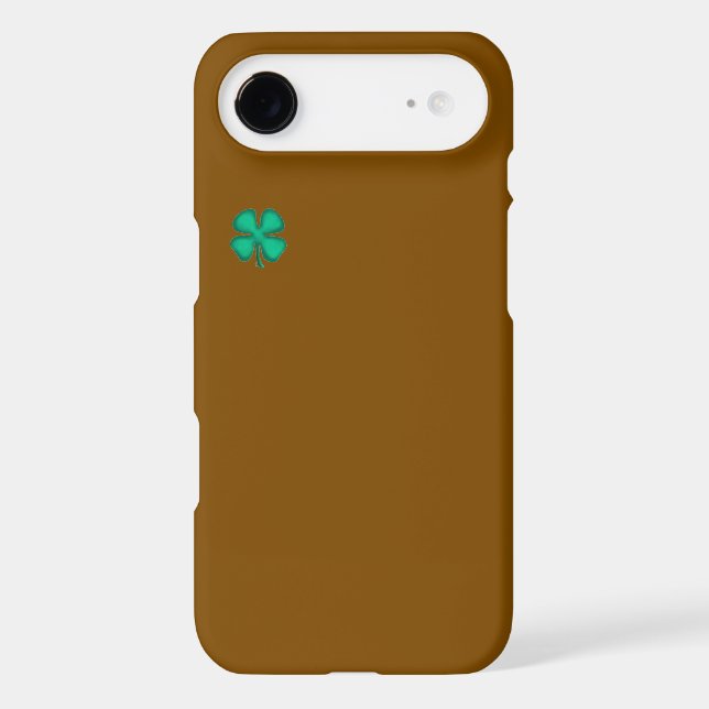 Lucky 4 Leaf Irish Clover brown iPhone 17 Air case (Back)