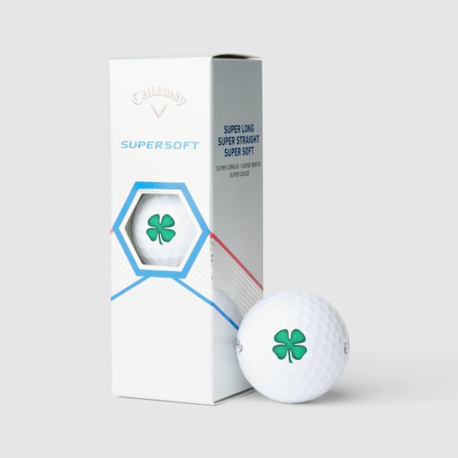Lucky 4 Leaf Irish Clover Callaway Soft golf balls (Packaging)