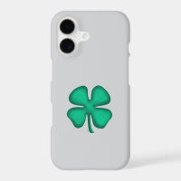Lucky 4 Leaf Irish Clover gray iPhone 17 S case