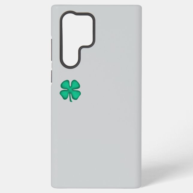 Lucky 4 Leaf Irish Clover gray S22 Ult phone case (Back)