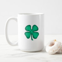 Lucky 4 Leaf Irish Clover large mug