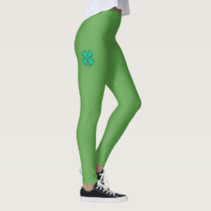 Lucky 4 Leaf Irish Clover leggings
