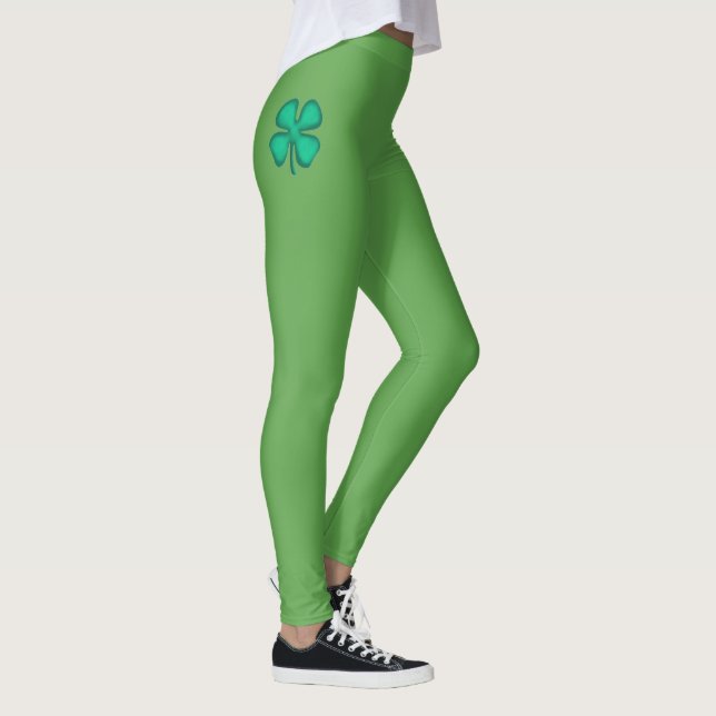 Lucky 4 Leaf Irish Clover leggings (Right)