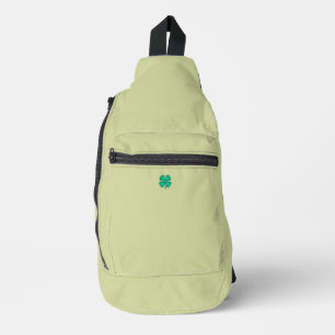 Lucky 4 Leaf Irish Clover light green backpack