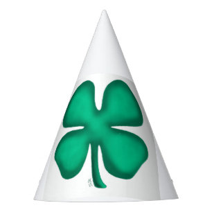 Lucky 4 Leaf Irish Clover party hats