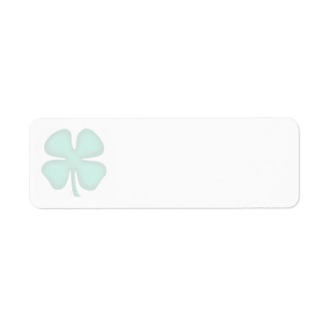Lucky 4 Leaf Irish Clover return address labels w (Front)