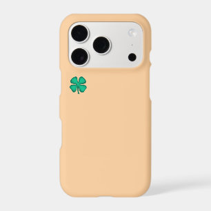Lucky 4 Leaf Irish Clover tan iPhone 17 Pro case
