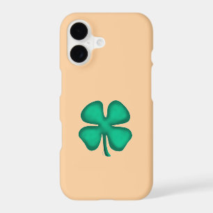 Lucky 4 Leaf Irish Clover tan iPhone 17 S case