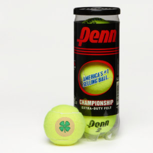 Lucky 4 Leaf Irish Clover tan Penn tennis balls