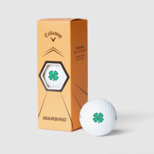 Lucky 4 Leaf Irish Clover Warbird golf balls