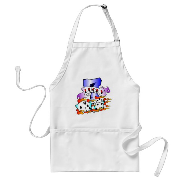 Lucky 7 & Dice Tattoo Standard Apron (Front)