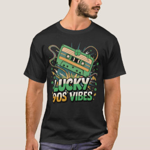 Lucky 90s Vibes Saint Patrick's Day 2025 Retro T-Shirt