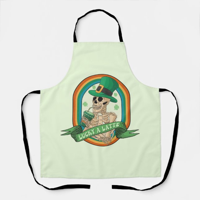 Lucky A Latte Apron (Front)