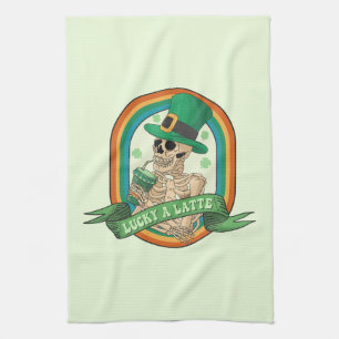 Lucky A Latte Tea Towel