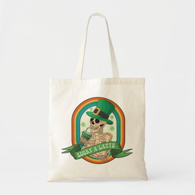 Lucky A Latte Tote Bag (Front)