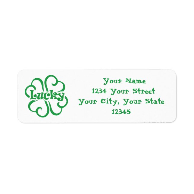 Lucky Address Label (Front)