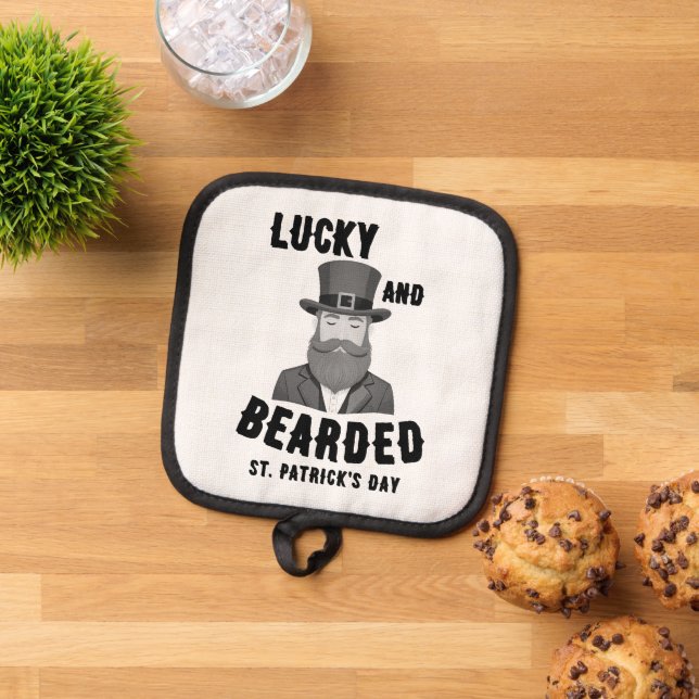 Lucky and Bearded St. Patrick’s Day Leprechaun Pot Holder (Top Down)