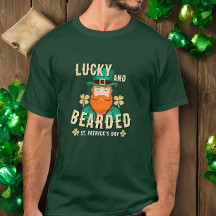 Lucky and Bearded St. Patrick’s Day Leprechaun T-Shirt