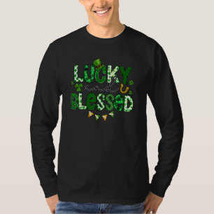Lucky And Blessed Clover Patricks Day Family Match T-Shirt