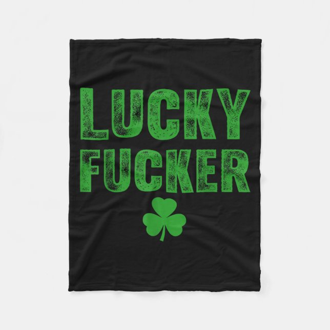Lucky And Lucky Forer St Patricks Day  Fleece Blanket (Front)
