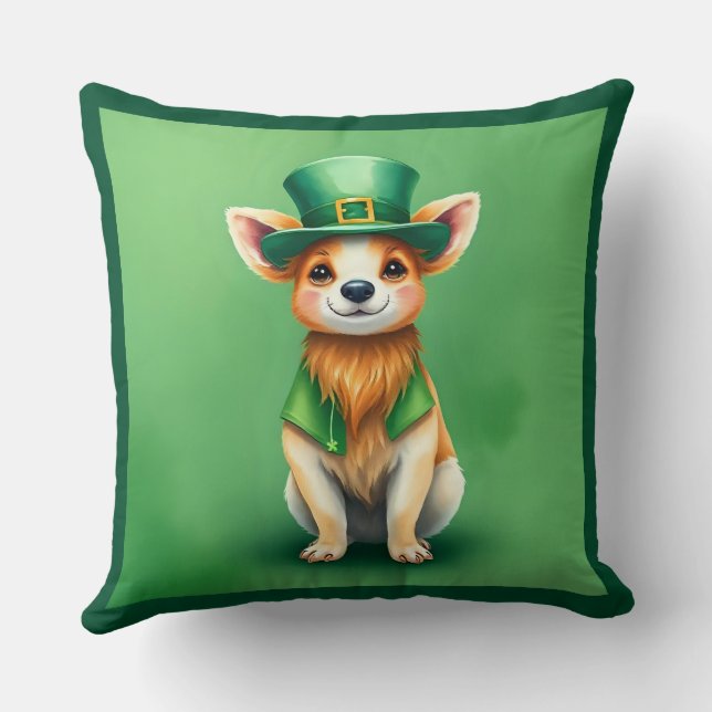 Lucky Animals in Disguise - St. Patrick’s Day Fun Cushion (Back)