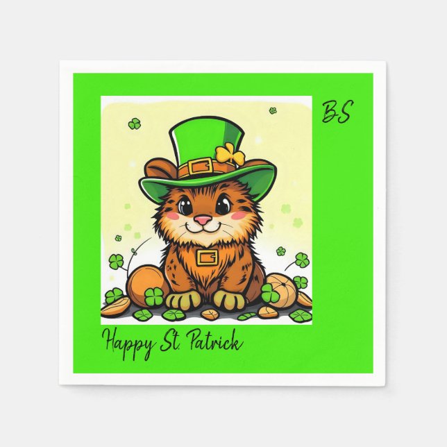 Lucky Animals in Disguise - St. Patrick’s Day Fun Napkin (Front)