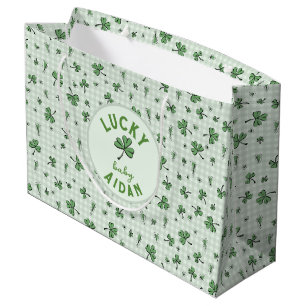 Lucky Baby Green Gender Neutral St Paddys  Large Gift Bag