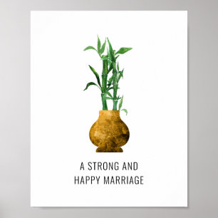 Lucky Bamboo Strong and Happy Marriage Poster