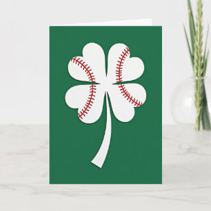 Lucky Baseball Clover Card