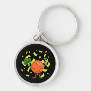 Lucky Basketball Happy Patrick's Day Key Ring